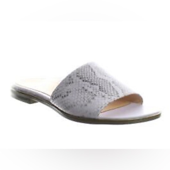 VIONIC Sz 8 Demi Embossed Snake Print Slide On Lavender Colour Way Slides  Mules - Picture 1 of 12